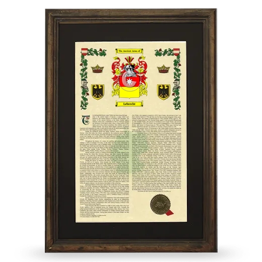 Lebrecht Deluxe Armorial Framed - Brown