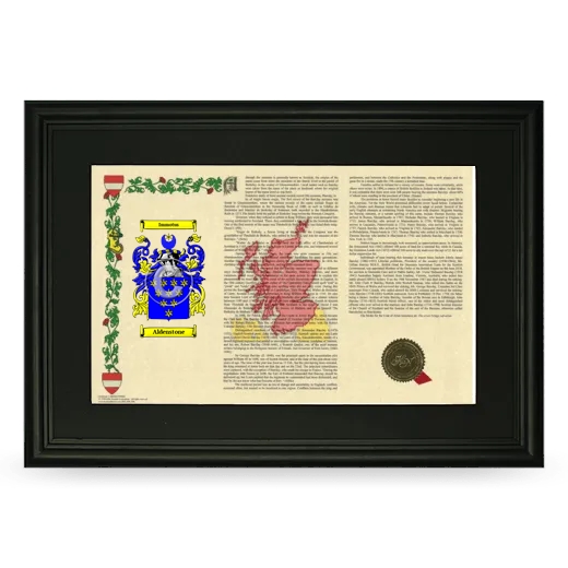 Aldenstone Deluxe Armorial Landscape Framed- Black