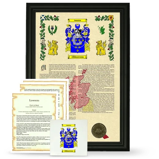 Alldanstoom Framed Armorial, Symbolism and Large Tile - Black