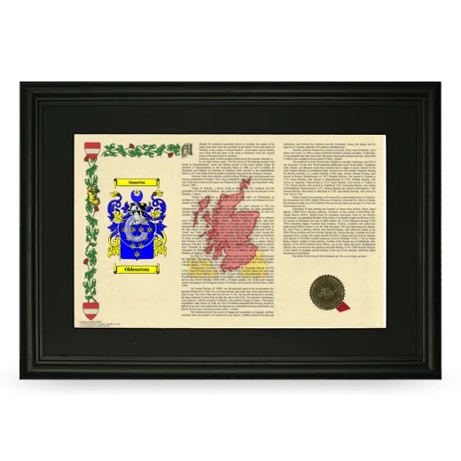 Oldenstom Deluxe Armorial Landscape Framed- Black