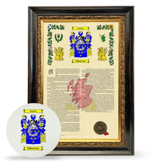 Oldenstome Framed Armorial History and Mouse Pad - Heirloom