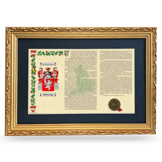 Oldeborough Deluxe Armorial Landscape Framed - Gold