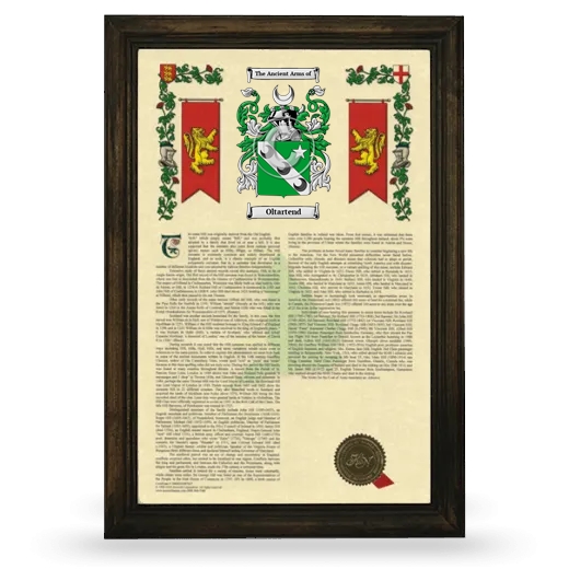 Oltartend Armorial History Framed - Brown