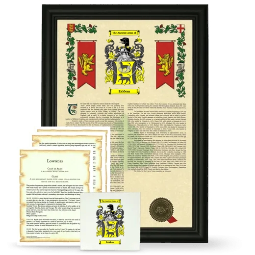 Ealdom Framed Armorial, Symbolism and Large Tile - Black