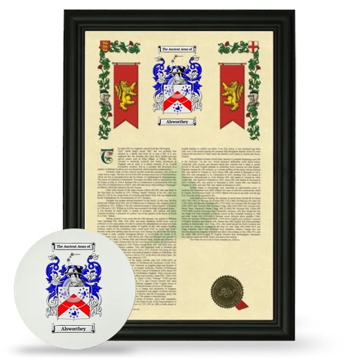 Alsworthey Framed Armorial History and Mouse Pad - Black