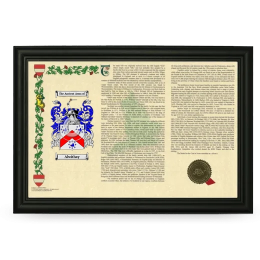 Alwithay Armorial Landscape Framed - Black