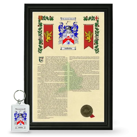 Aullwithy Framed Armorial History and Keychain - Black
