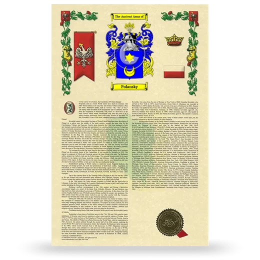 Polansky Armorial History with Coat of Arms