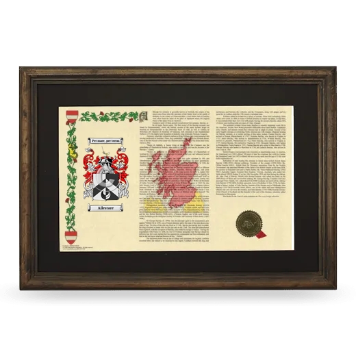 Ailestare Deluxe Armorial Landscape Framed - Brown
