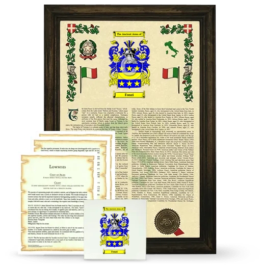 Fonzi Framed Armorial, Symbolism and Large Tile - Brown