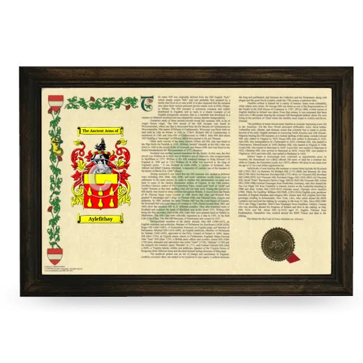 Aylefithay Armorial Landscape Framed - Brown