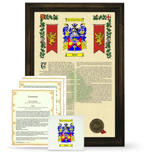 Alvart Framed Armorial, Symbolism and Large Tile - Brown