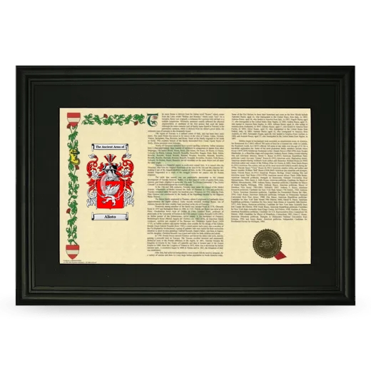 Alioto Deluxe Armorial Landscape Framed- Black