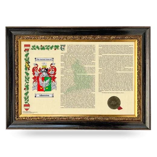 Ailuersten Armorial Landscape Framed - Heirloom