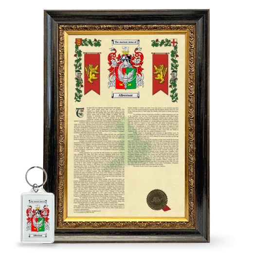 Allerstant Framed Armorial History and Keychain - Heirloom