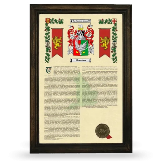 Aluersten Armorial History Framed - Brown