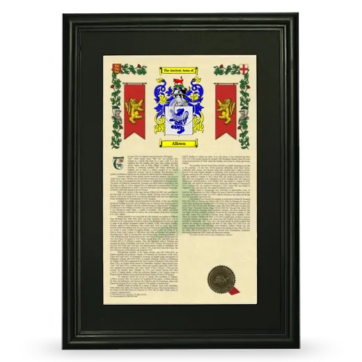 Allown Deluxe Armorial Framed - Black