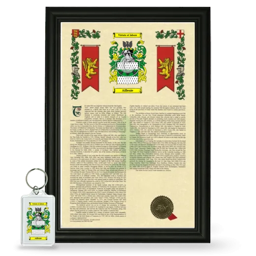 Aillenie Framed Armorial History and Keychain - Black