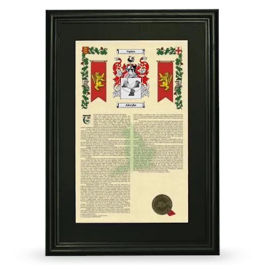 Alecyke Deluxe Armorial Framed - Black