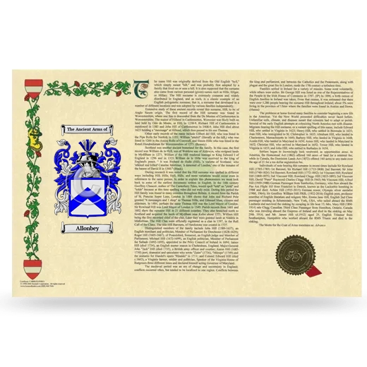 Allonbey Armorial History Landscape Style