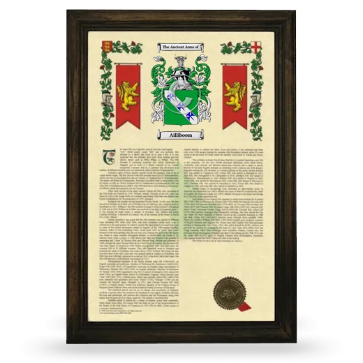 Ailliboom Armorial History Framed - Brown