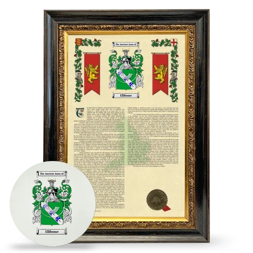 Ellibome Framed Armorial History and Mouse Pad - Heirloom
