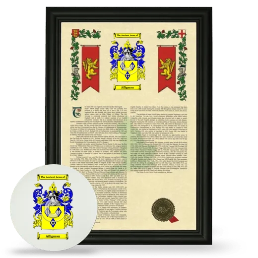 Ailigman Framed Armorial History and Mouse Pad - Black