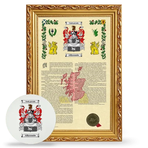Aillysoombe Framed Armorial History and Mouse Pad - Gold