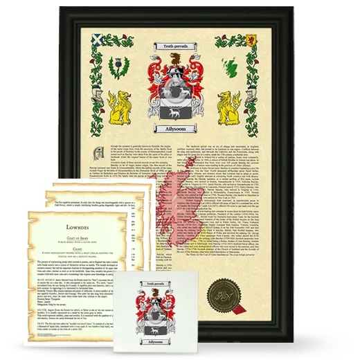 Ailysoom Framed Armorial, Symbolism and Large Tile - Black