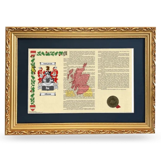 Allysom Deluxe Armorial Landscape Framed - Gold