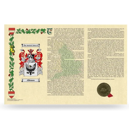 Alleman Armorial History Landscape Style