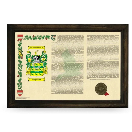 Aillywarde Armorial Landscape Framed - Brown