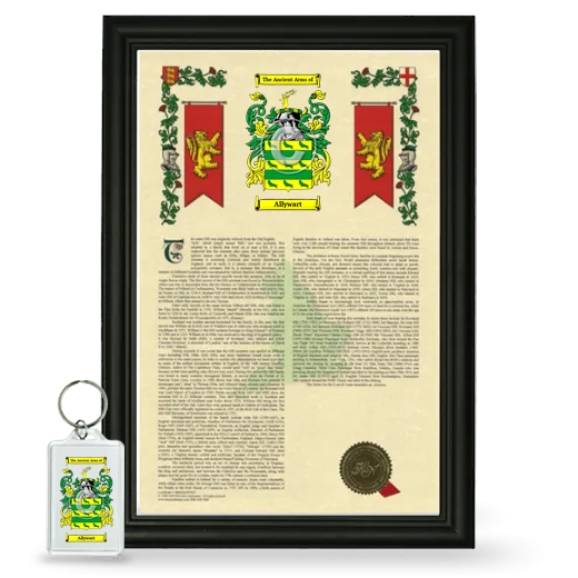 Allywart Framed Armorial History and Keychain - Black