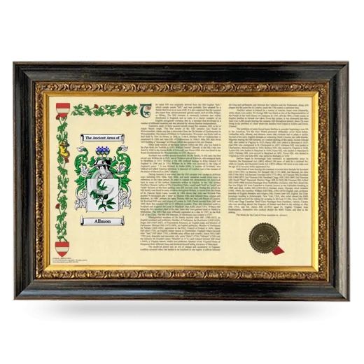 Allmon Armorial Landscape Framed - Heirloom