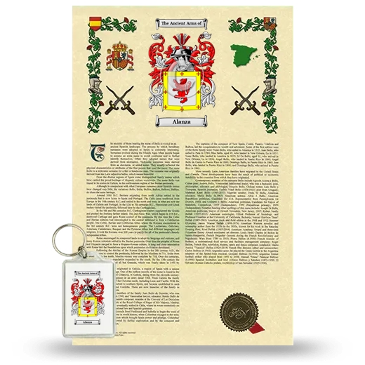 Alanza Armorial History and Keychain Package