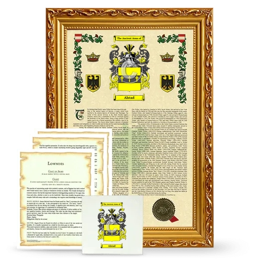 Alstad Framed Armorial, Symbolism and Large Tile - Gold