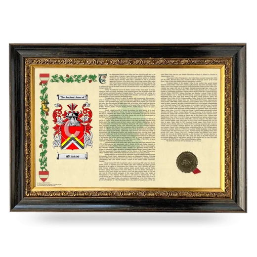 Altmane Armorial Landscape Framed - Heirloom