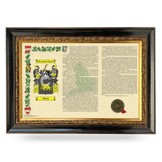 Alevay Armorial Landscape Framed - Heirloom