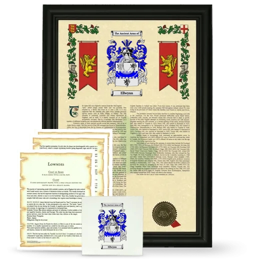 Ellwynn Framed Armorial, Symbolism and Large Tile - Black