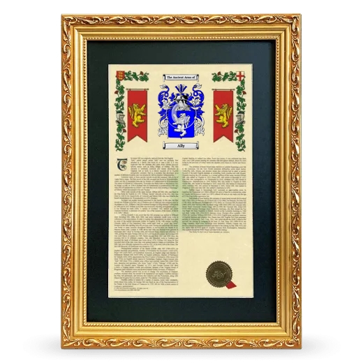 Ally Deluxe Armorial Framed - Gold