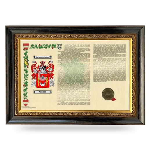 Amarzit Armorial Landscape Framed - Heirloom