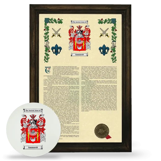 Ammarsit Framed Armorial History and Mouse Pad - Brown