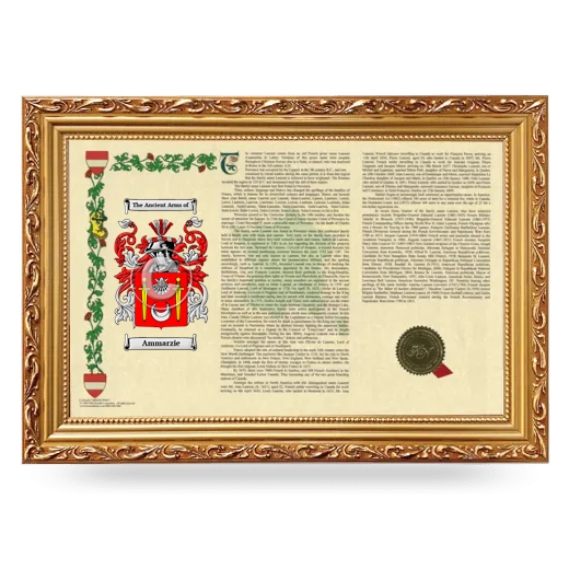 Ammarzie Armorial Landscape Framed - Gold