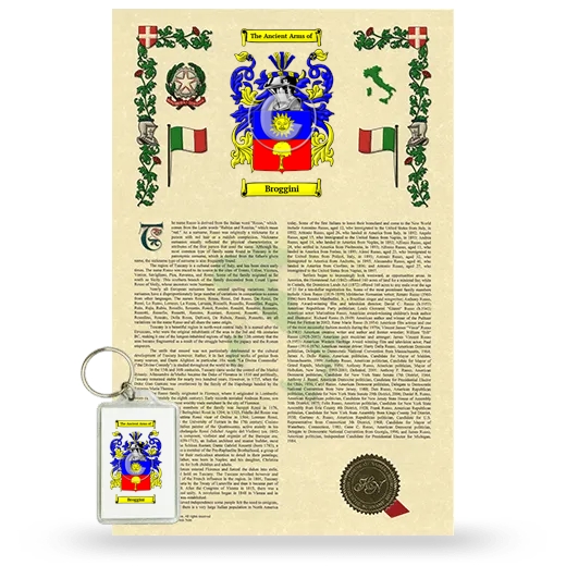 Broggini Armorial History and Keychain Package