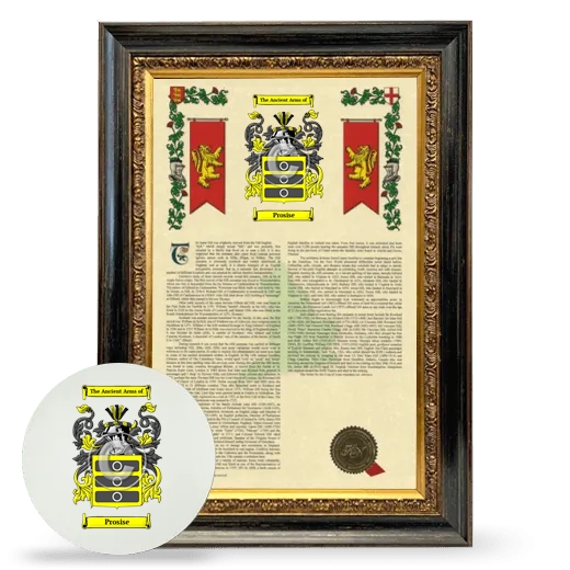 Prosise Framed Armorial History and Mouse Pad - Heirloom