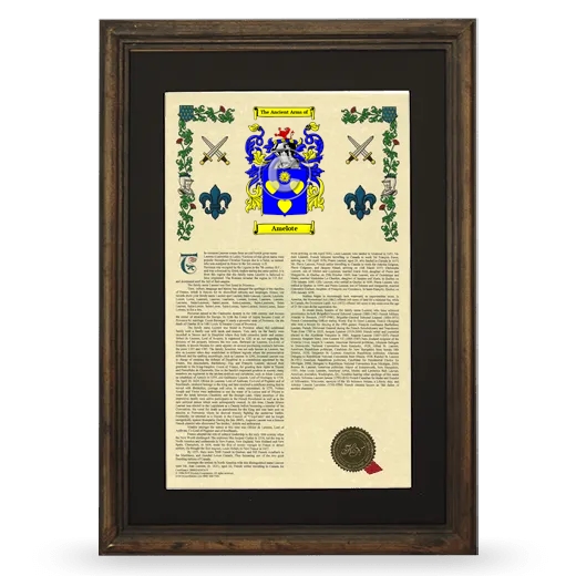 Amelote Deluxe Armorial Framed - Brown