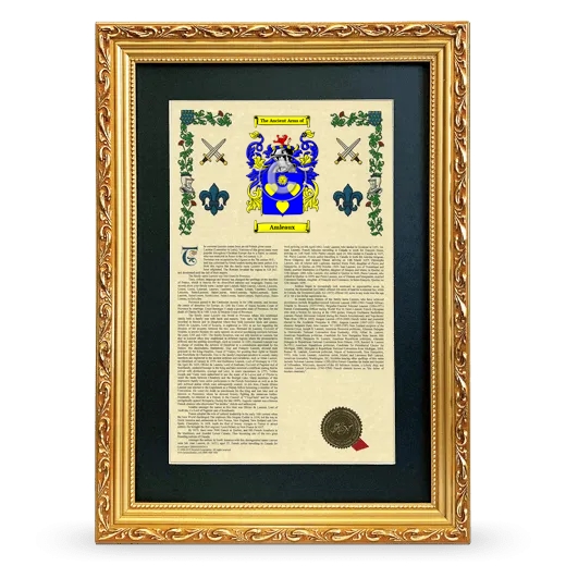 Amleaux Deluxe Armorial Framed - Gold