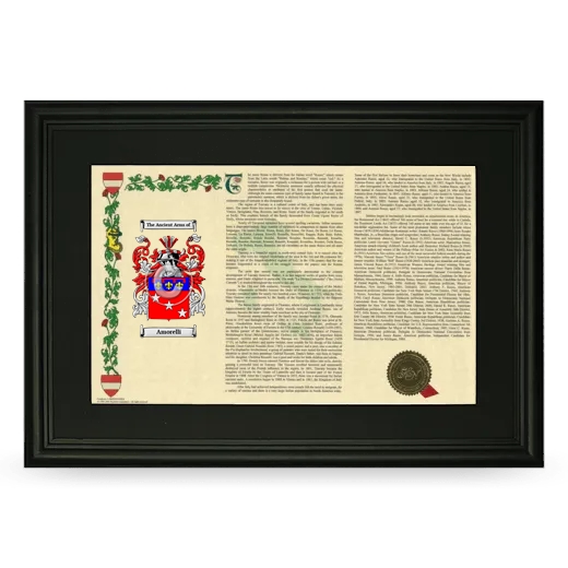 Amorelli Deluxe Armorial Landscape Framed- Black