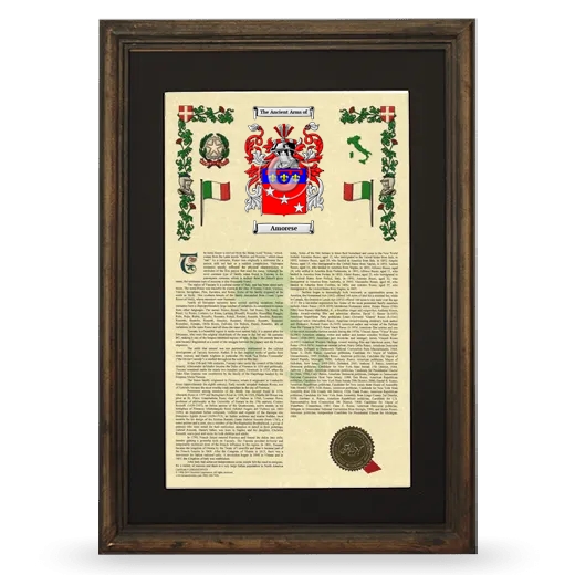 Amorese Deluxe Armorial Framed - Brown