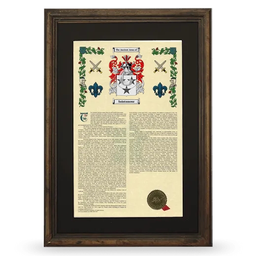 Saintamour Deluxe Armorial Framed - Brown